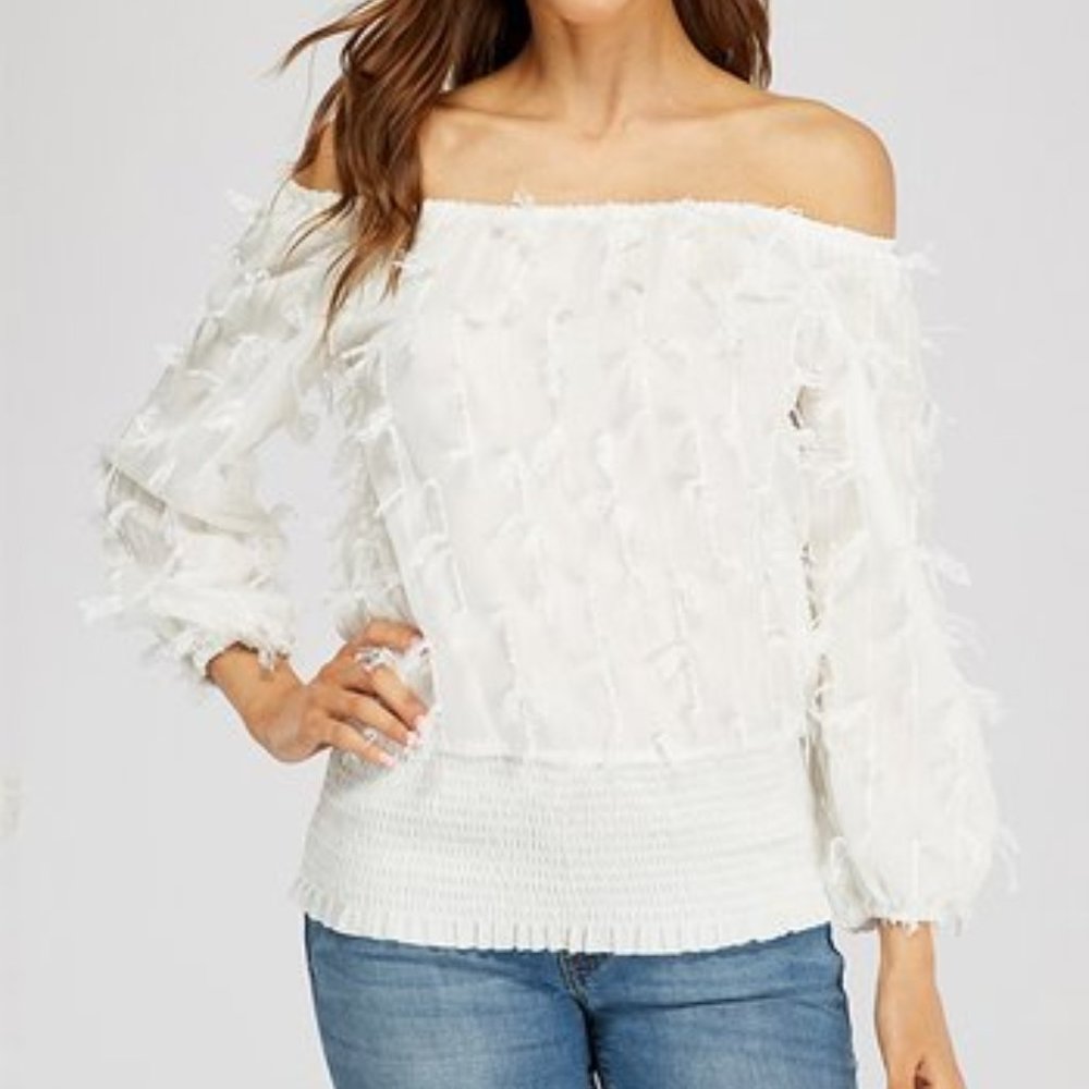 White Off-Shoulder Top